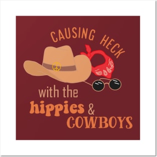 Hippies and cowboys Posters and Art